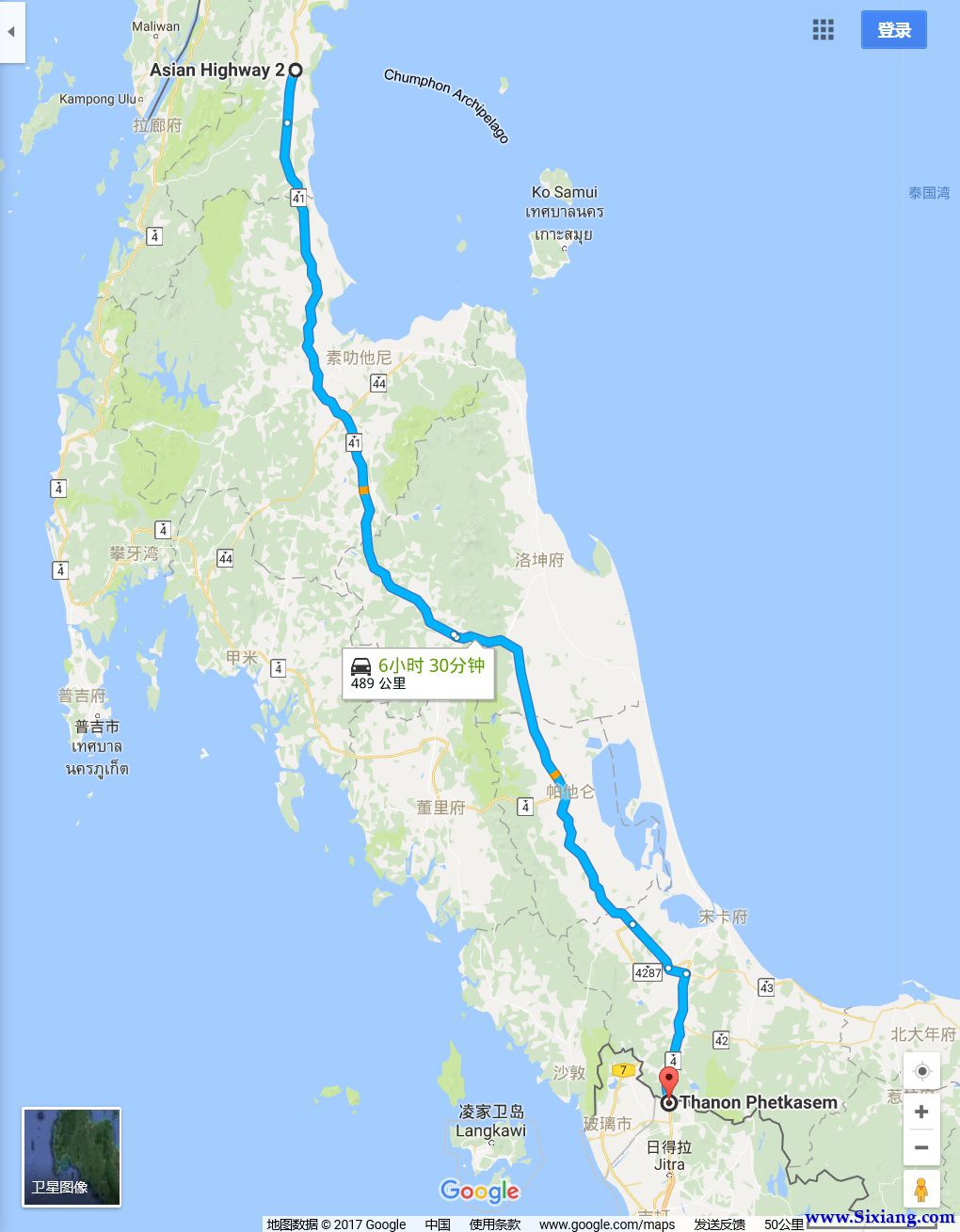 春蓬（Chun Phon）至宋卡（Songkhla）