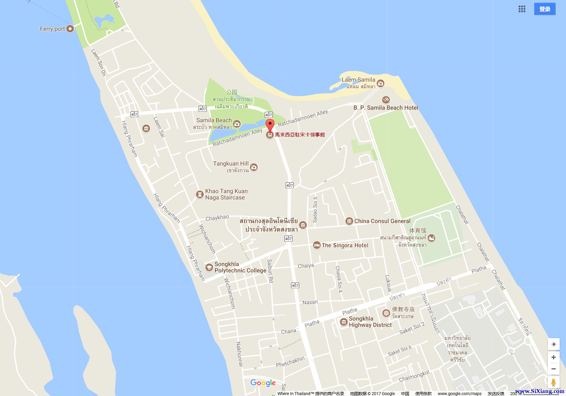 马来西亚驻宋卡总领事馆地图