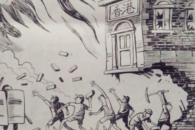 新加坡媒体刊出的这幅漫画，在香港火了