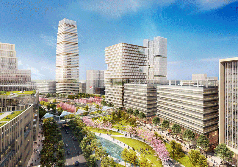 雄安站周边规划建设意向图.gif
