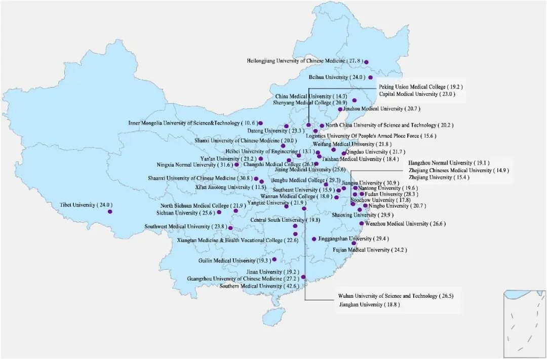 全国部分大学的大学生心理障碍患病率