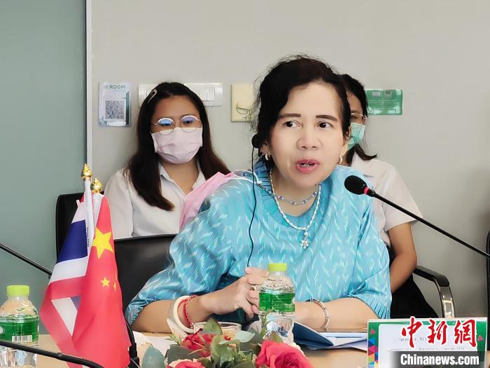 泰国外交部官员尼蒂瓦迪·马尼特库尔在研讨会上发言