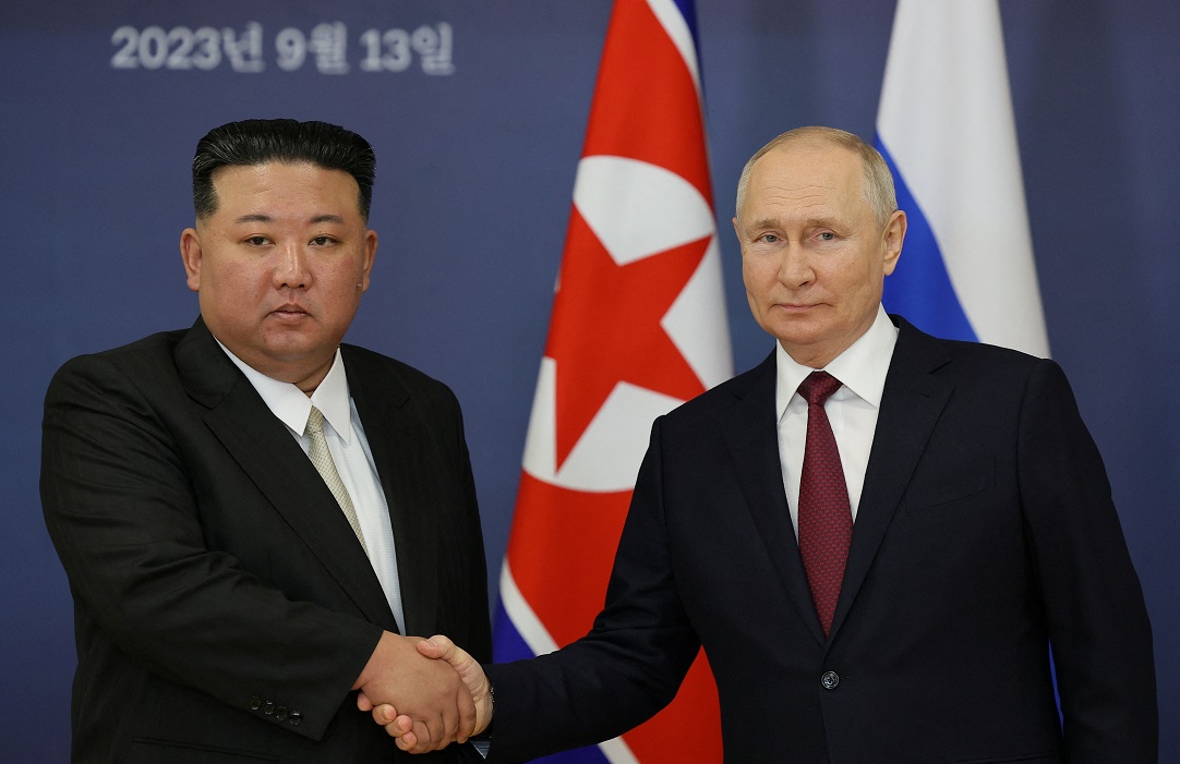 普京和金正恩展开单独会谈