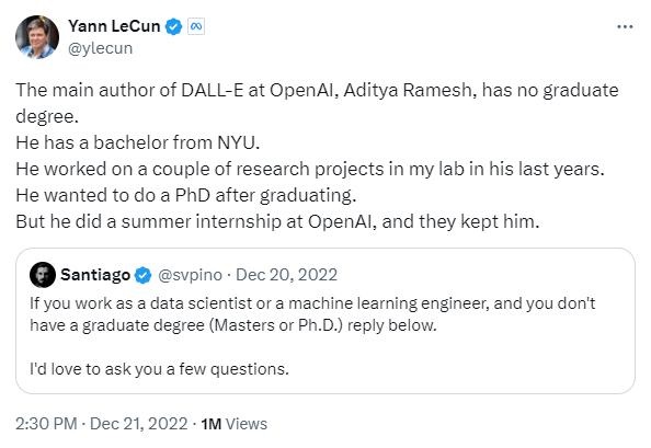 印度小哥Aditya Ramesh，当年曾是杨立昆的学生
