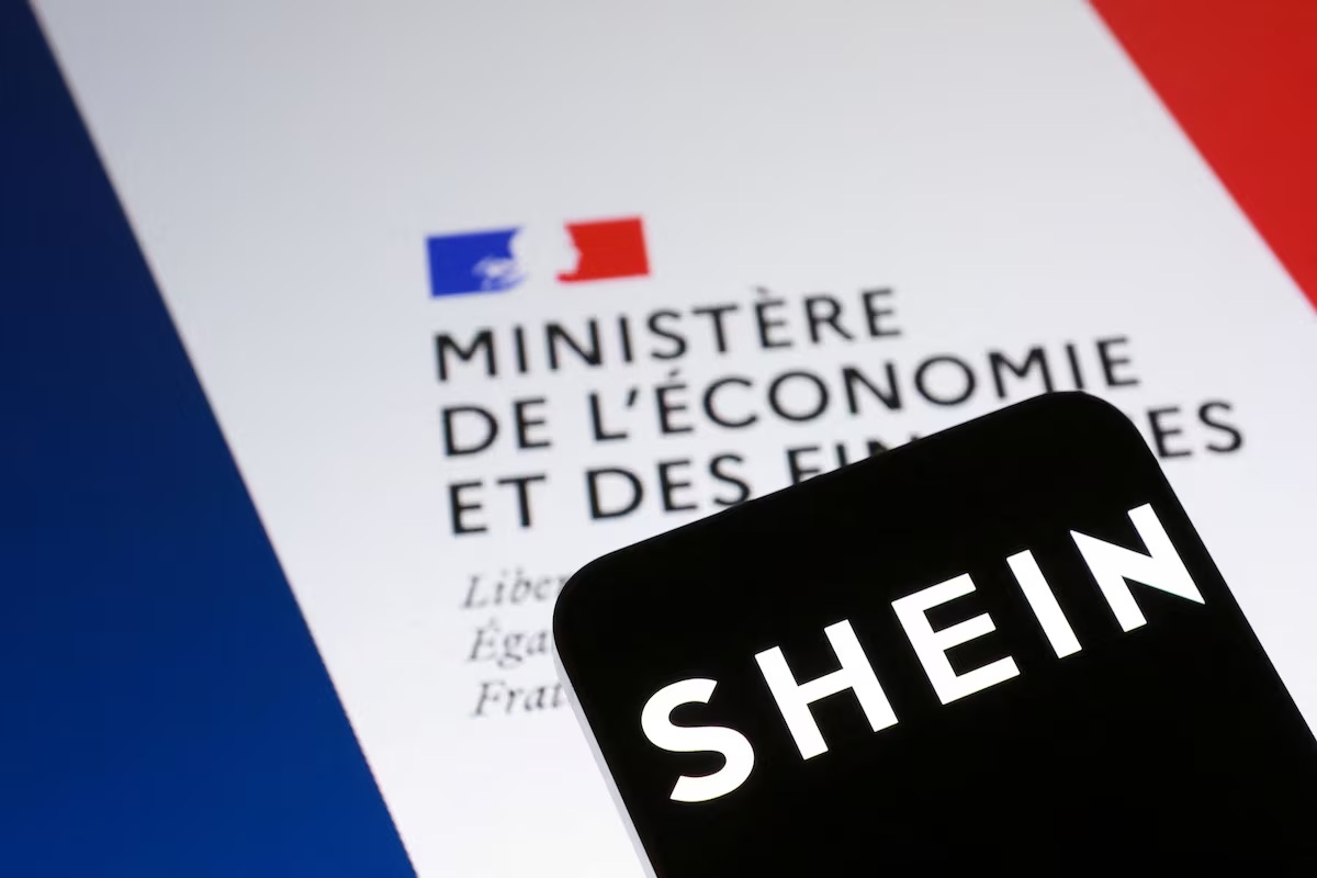图中可见Shein标志和法国财政部标志