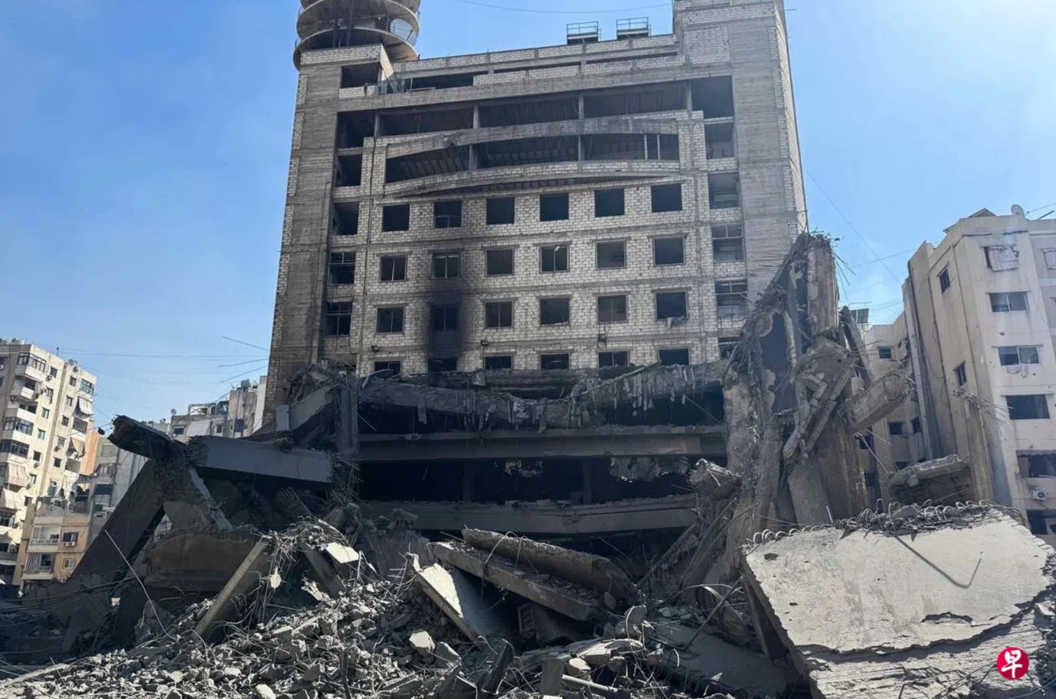 黎巴嫩真主党电视台遭以军炸毁