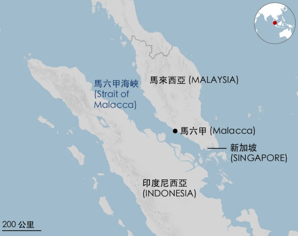 马六甲海峡的位置